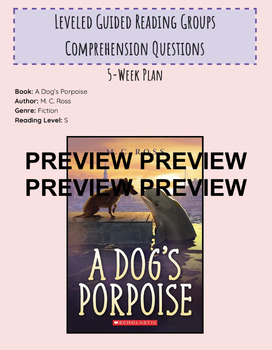 Preview of A Dog's Porpoise - Guided Reading Comprehension Questions