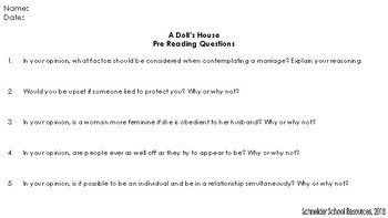Relationship questions pre Premarital Counseling