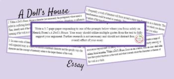 essay questions on a doll's house