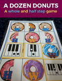 A Dozen Donuts--whole steps and half steps beginning piano game