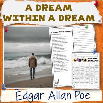 Preview of A Dream Within A Dream by Edgar Allan Poe Poem Lesson and Poetry Analysis