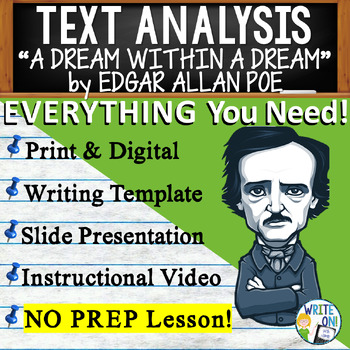 Preview of A Dream Within a Dream - Text Based Evidence, Text Analysis Essay Writing Lesson
