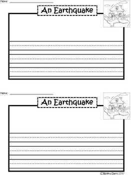 earthquake writing assignment