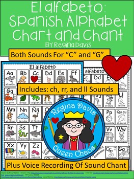 A+ El Alfabeto: Spanish Alphabet (and Sounds) Chart and Chant by Regina ...