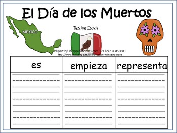 A+ El Dia de los Muertos...Spanish Graphic Organizers by Regina Davis