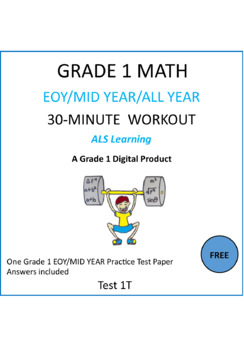 Preview of A FREE GRADE 1 EOY/MIDYEAR/ALL YEAR MATH ASSESSMENT