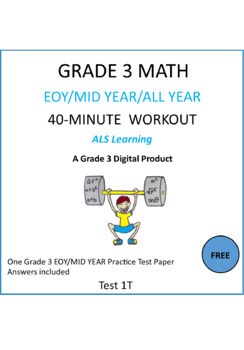 Preview of A FREE GRADE 3 EOY/MID YEAR/ ALL YEAR MATH ASSESSMENT