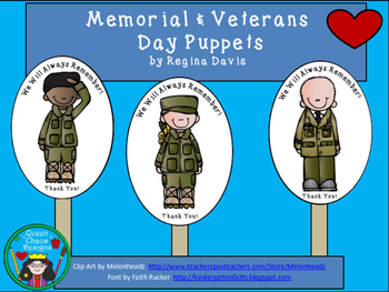 A+ FREEBIE: Memorial Day or Veterans Day Puppets
