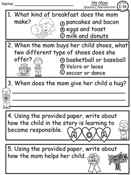 A+ Mother's Day Guided Reading I-16-Book, Lesson Plan, Assessment, Writing