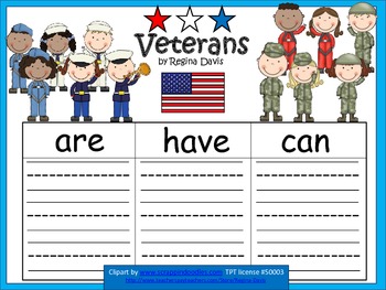 A+  FREEBIE for Veterans Day... Veterans: Three Graphic Organizers