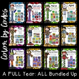 A FULL Year of Math & Literacy Color by Codes: All Bundled Up!