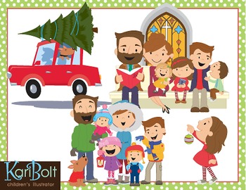 Preview of Family Christmas Clip-Art