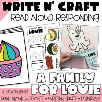 Preview of A Family For Louie Read Aloud Activities and Writing Craft (Digital Activities)