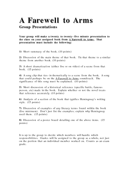 hemingway farewell to arms pdf