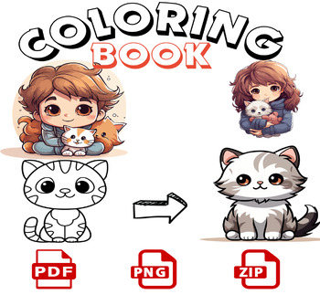 Preview of A Feline Coloring Adventure