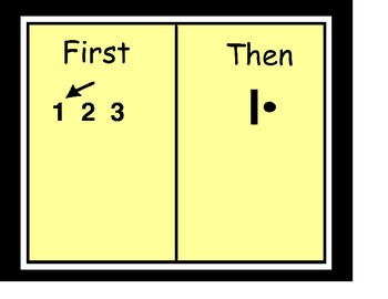 Preview of A "First" "Then" chart used in Special Education