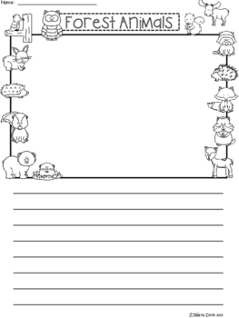 animal writing paper template