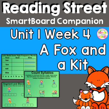 Preview of A Fox and A Kit SmartBoard Companion 1st First Grade