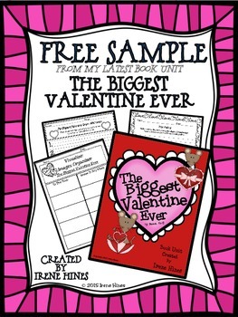 Preview of A Free Sample From The Biggest Valentine Ever Book Unit