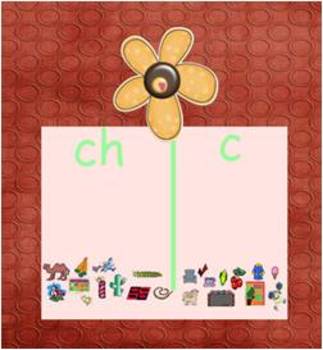 Preview of A Free Smartboard Activity Ch Blend  - Sort & Classify Beginning Sounds