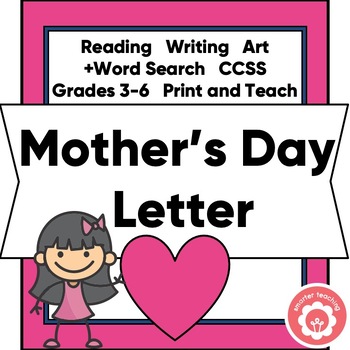 Preview of Mother's Day Card to Mom A Friendly Letter CCSS Grades 3-6 Print and Teach