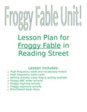 A Froggy Fable - lesson plan, sub plans