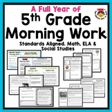 A Full Year of Morning Work - 5th Standards-Based - BUNDLE