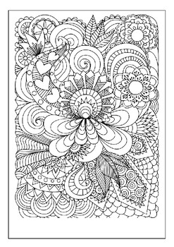 Stress Relief Coloring Printable Young Adult Coloring Book