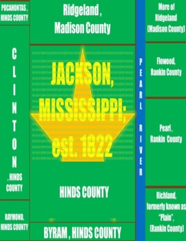 Preview of MISSISSIPPI STUDIES-A GRAPHIC SKETCH MAP OF JACKSON, MISSISSIPPI AND ITS SUBURBS