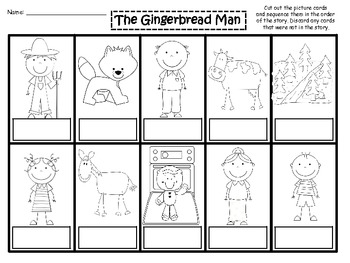 A+ Gingerbread Man: Story Sequencing and Word Wall by Regina Davis