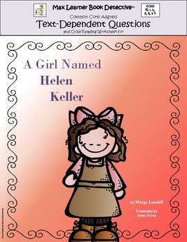 Preview of A Girl Named Helen Keller: Text-Dependent Questions and Close Reading Worksheet
