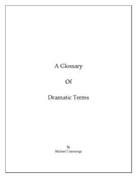 Preview of A Glossary of Dramatic Terms