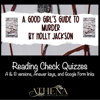Preview of A Good Girl's Guide to Murder Quizzes (A and B versions) by Holly Jackson