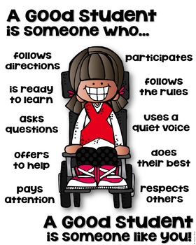 A Good Student Poster - Differently Abled [someone who] by Kaitlynn Albani