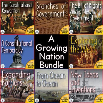 Preview of A Growing Nation United States History Mega Bundle