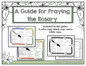 Preview of A Step-By Step Guide for Praying the Rosary (for students or adults) 