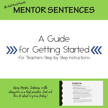 Preview of A Guide to Getting Started with Mentor Sentences