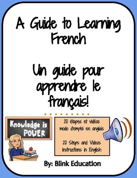 Preview of A Guide to Learn French - With Videos! - For Teachers and Students