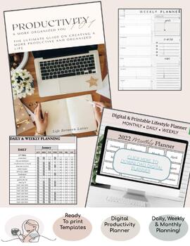 Preview of A Guide to Organization | EDITABLE, DIGITAL & PRINTABLE PLANNERS - BUNDLE
