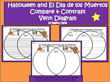 A+ Halloween & El Dia de los Muertos Venn Diagram Compare And Contrast