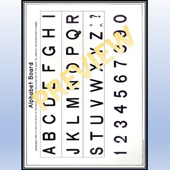 word retrieval handouts alphabet boards for aphasia expressive language