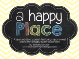 A Happy Place Classroom Label and Decor Packet {Editable!}