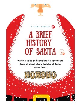 Preview of A History Of Santa Claus. PPTx. Video. Activities. Holidays. Christmas. ELA. ESL