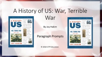 Preview of A History of US Books 6-10 Chapter Paragraph Response Powerpoints