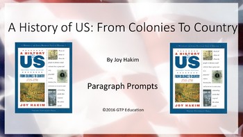 Preview of A History of US: From Colonies to Country: 1735-1791 - Chapter Questions PPT