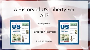 Preview of A History of US: Liberty For All?: 1820 - 1860 - Chapter Questions PPT