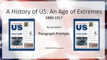 Preview of A History of Us: An Age of Extremes: 1880 - 1917 - Chapter Questions PPT