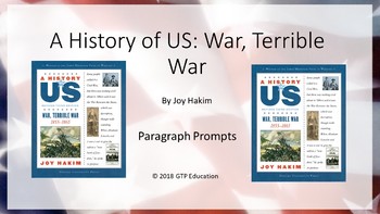 Preview of A History of Us: War, Terrible War: 1855-1865 - Chapter Questions PPT