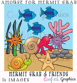 A House For Hermit Crab & Friends Sea Ocean Animal Clip Ar