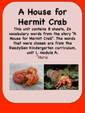 ReadyGen, A House for Hermit Crab Vocabulary, Kindergarten